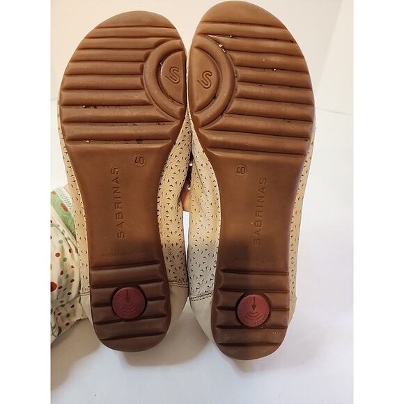 Sabrina's Ballet Flats Women's 40 9 Leather Beige - Picture 7 of 9